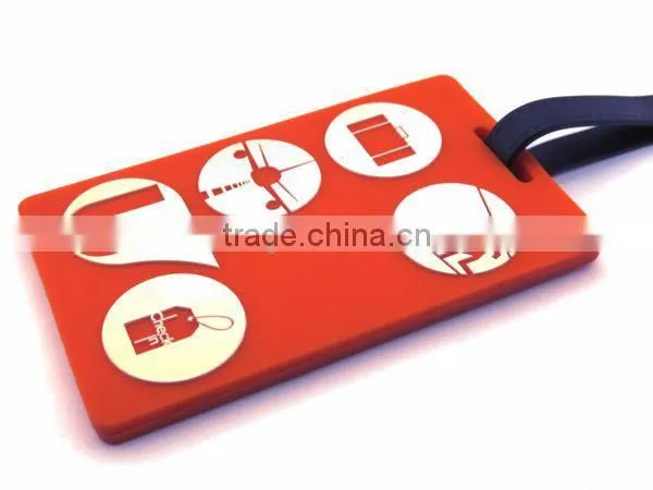 High quality soft rubber luggage tags