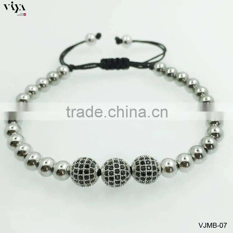 The Best Selling Chinese Knot Beads Jewelry with 4mm6mm8mm sizes 316L Stainless Steel Bracelet