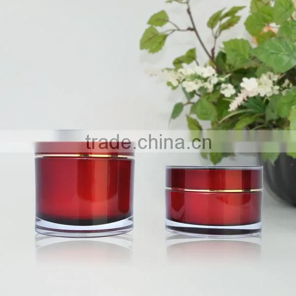 2015 Popular Acrylic Plastic Cream Jar with Screw Top Lid 15g 30g 50g 80g 100g 200g