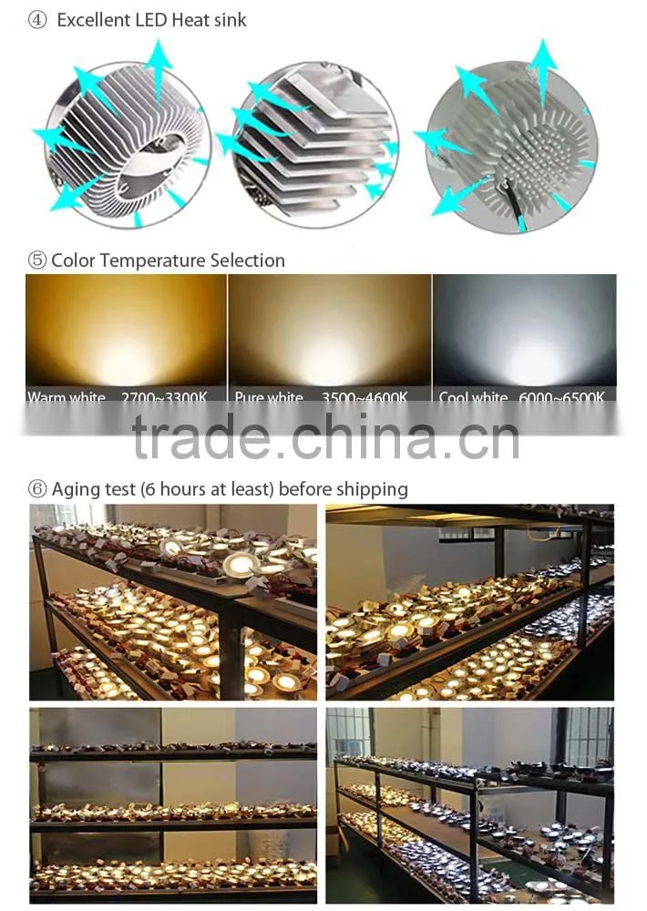 indoor white color recessed led 12v spotlight