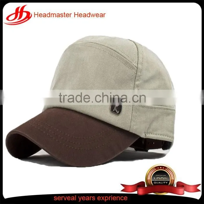 Custom unique 100%cotton baseball hat with metal patch