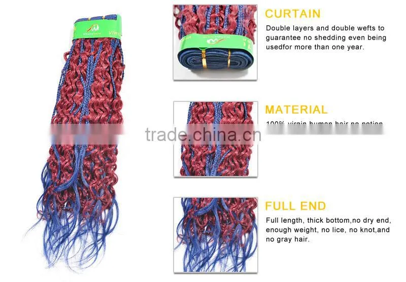 7A Big Stocks Wholesale Kinky Curl Malaysian Synthetic Hair