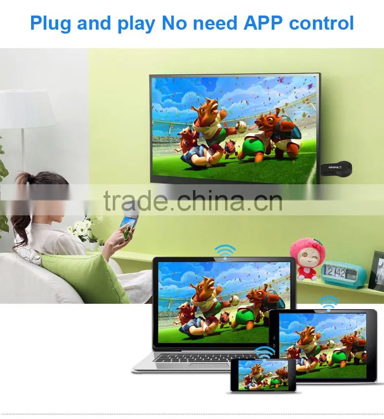 Miradisplay tv dongle,wireless display dongle chrome cast