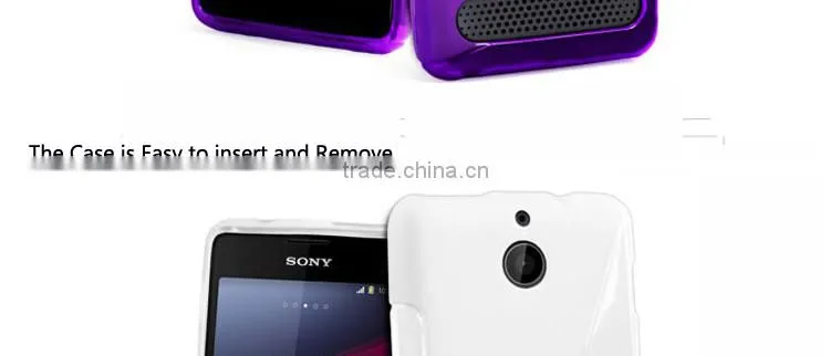 for sony xperia e1 tpu case, tpu case for sony xperia e1,Mobile Phone S Line TPU Gel Back Cover for Sony Xperia E1