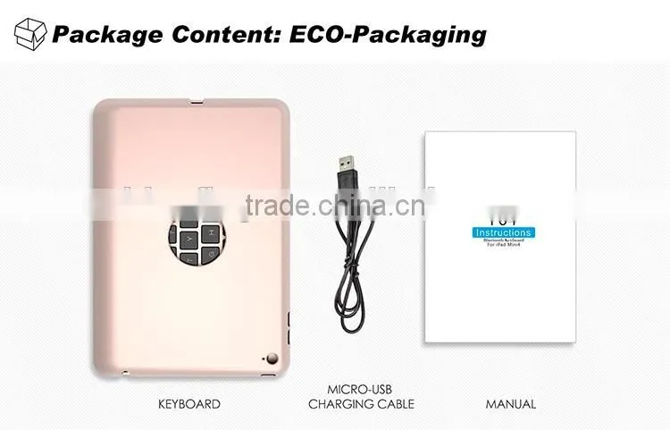 CE&FCCPassed factory supply backlit keys Bluetooth keyboard case for Min4 wireless clamshell Bluetooth keyboard case whosale