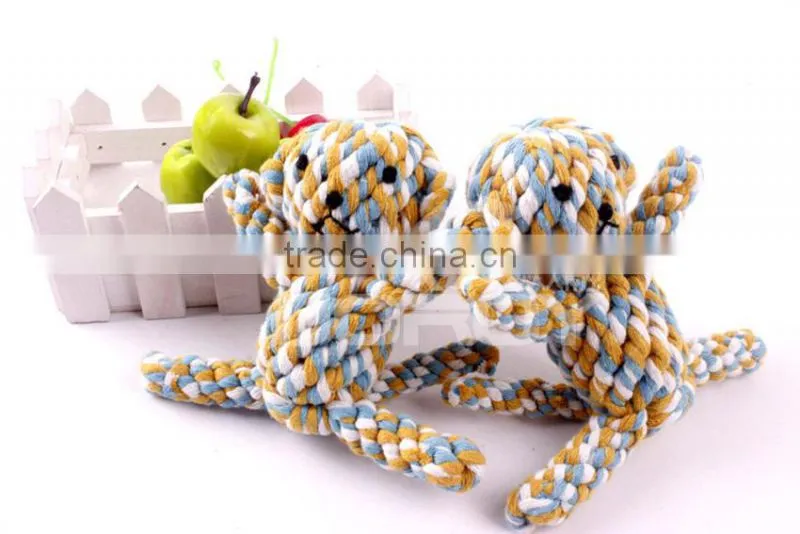 monkey animal shape cotton rope wonder pet toys