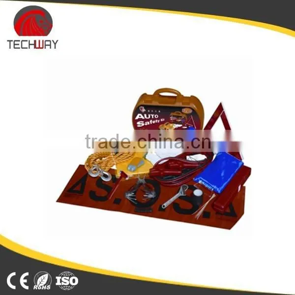Car emergency safety kit with safety vest