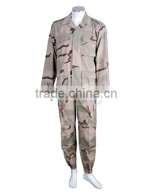 3 Color Desert Camouflage BDU Military Uniform from 3522 factory of PLA Fair Average Quality