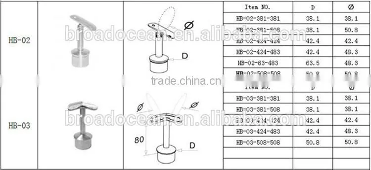 Advanced 38.1/42.4/48.3/50.8mm stainless steel pipe fitting