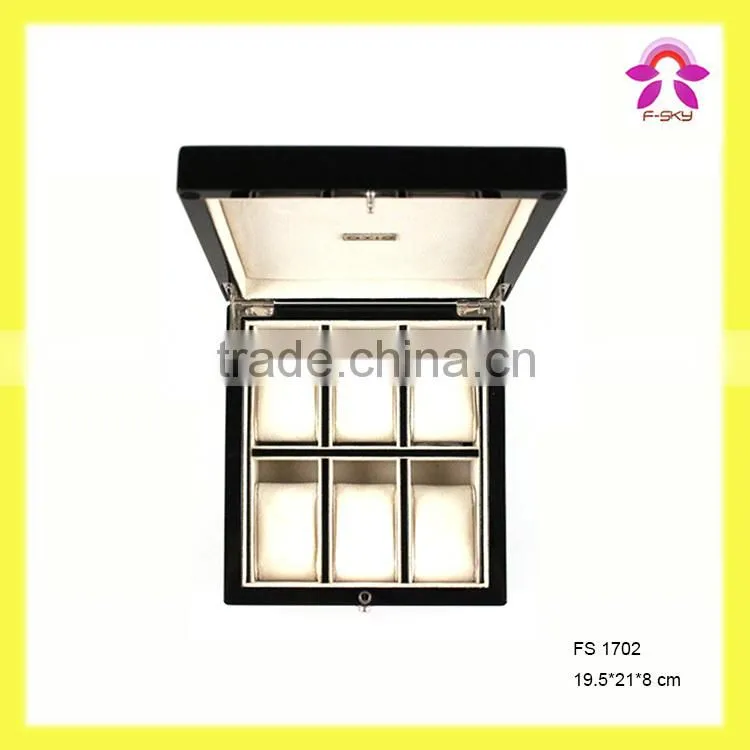 FS1702 Wooden Watch Case Display Storage for Delicate Watches with Cabinet
