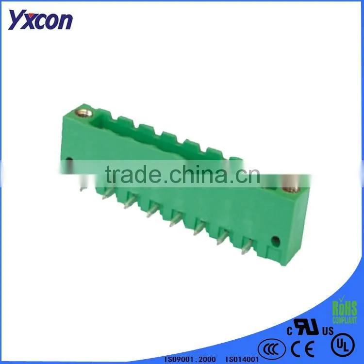 Dongguan Yxcon 5.08mm pitch 8pin right angle cradled connection Terminal Block
