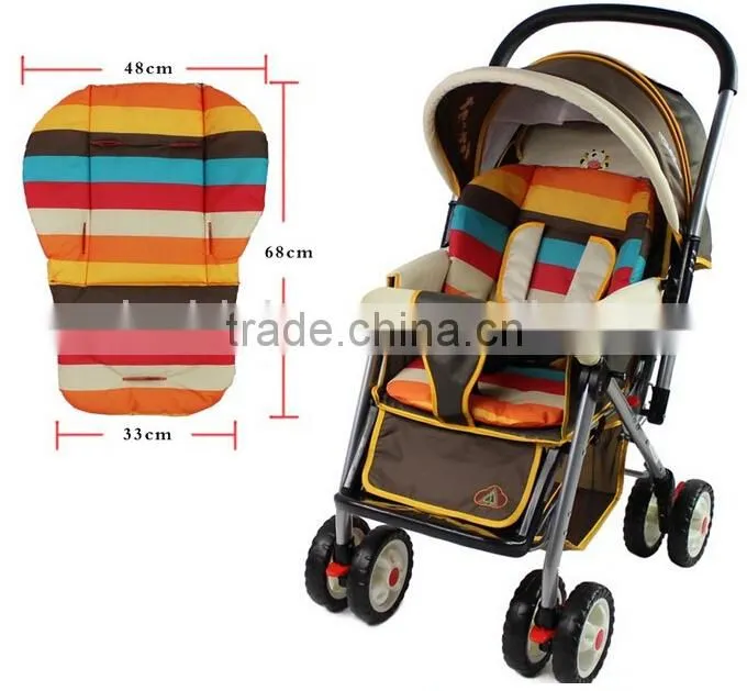 Breathable Rainbow Striped Color Baby Infant Children Stroller Cushion Car Seat