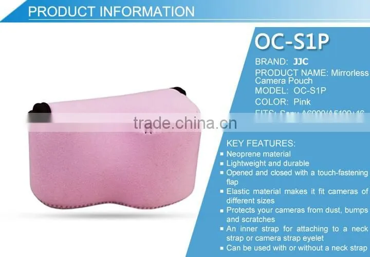 JJC Waterproof Shockproof Neoprene Protector Mirrorless Camera Pouch Case Bag