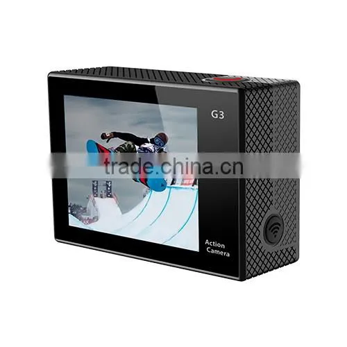 Dual Screens Wifi Action Camera 1080P FHD Sport DV DVR G3 Waterproof 30M 170 Wide Angle 12MP For Extreme Sports
