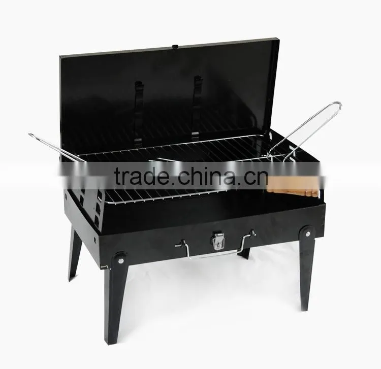 Fashion portable folding charcoal rotisserie bbq grill