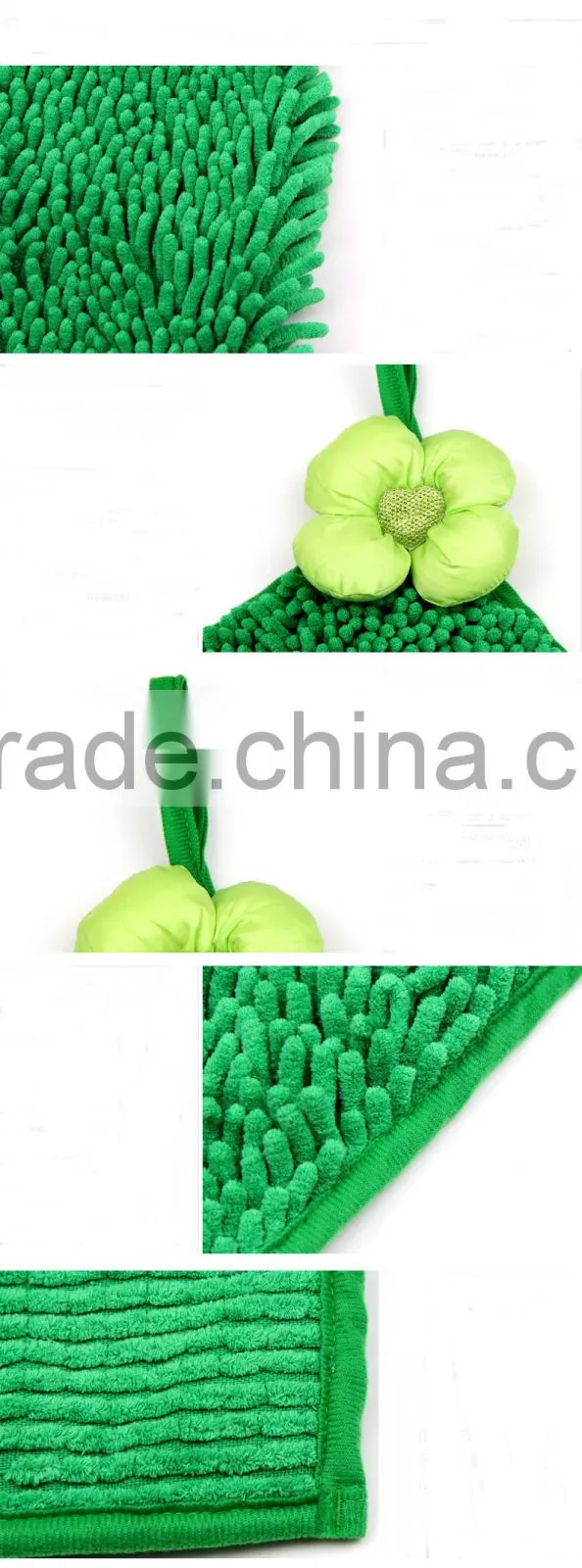China wholesale microfiber chenille square hand towel, washclotch for home ,kitchen and bathroom