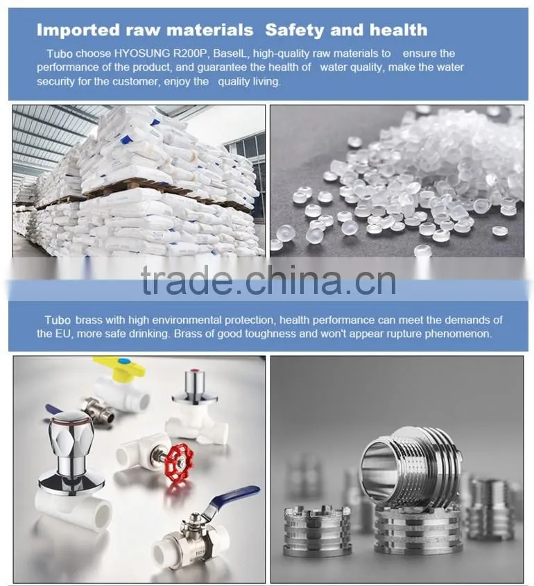 Supplier free PPR Fittings used Plumbing Materials, ppr pipes and fittings