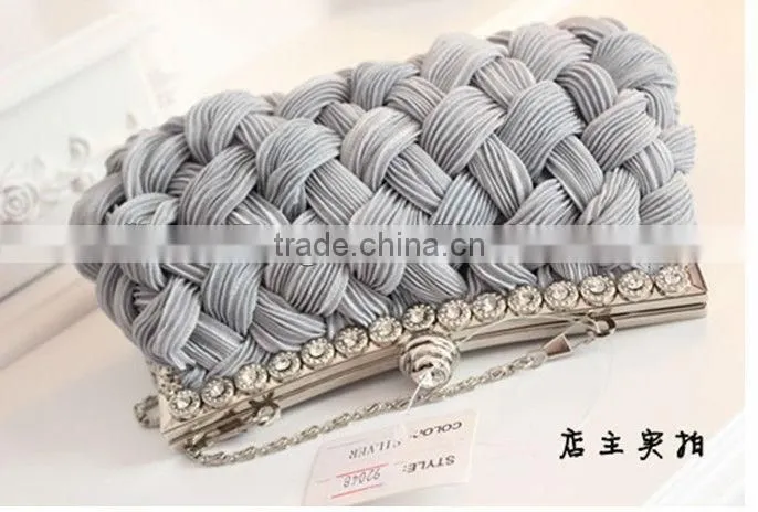 factory sell beautiful woven evening clutch bags vogue cluth bag lady hand bag