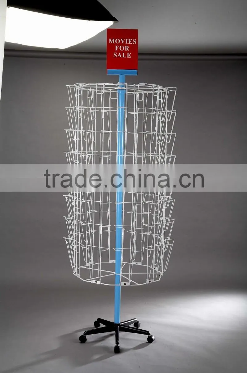 wire cd display rack for shop selling