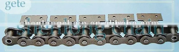 short pitch conveyor chain with attachment