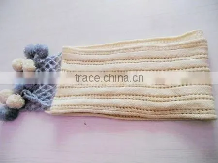 fashion acrylic knitted jacquard scarf