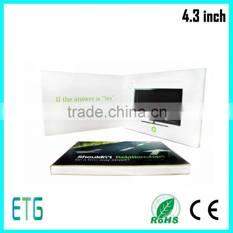 hot sale LCD video business invitation card with cheapest factory price