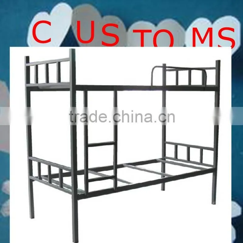 black color double deck bed