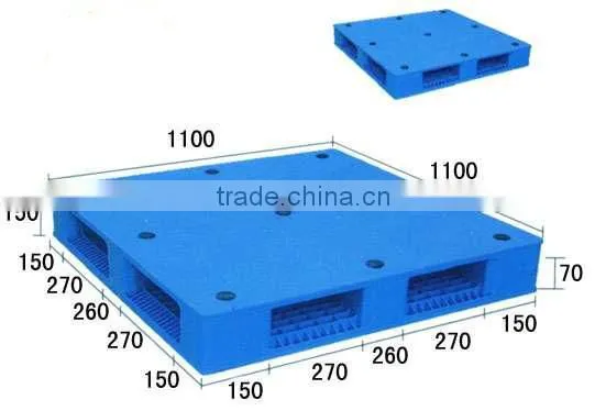 good quality factory price double face 4-way flat Plastic Pallet