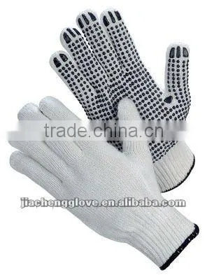 JS808/N pvc dot gloves, pvc dot cotton glove