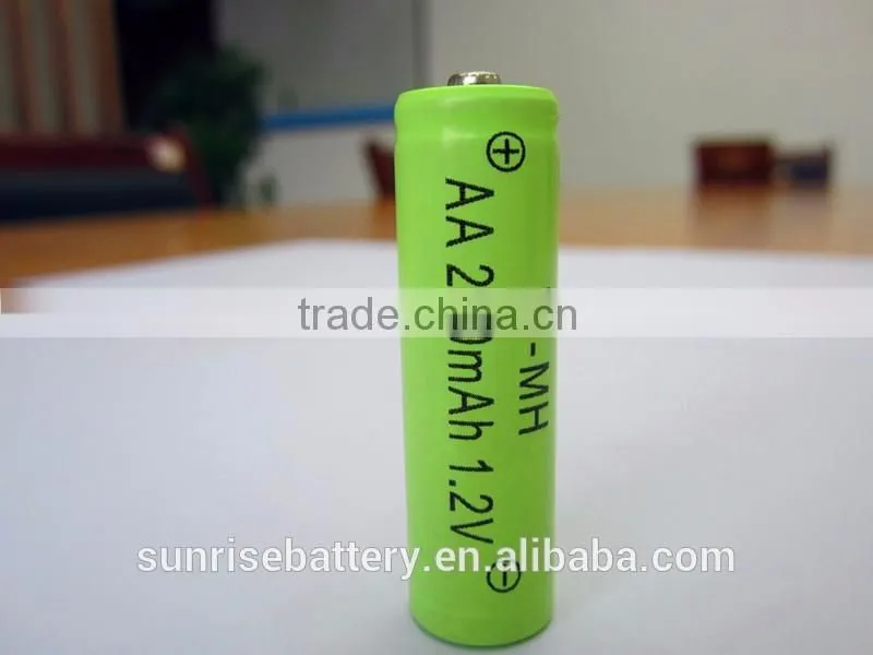 NI-MH AA200mAh rechargeable battery pointed cap