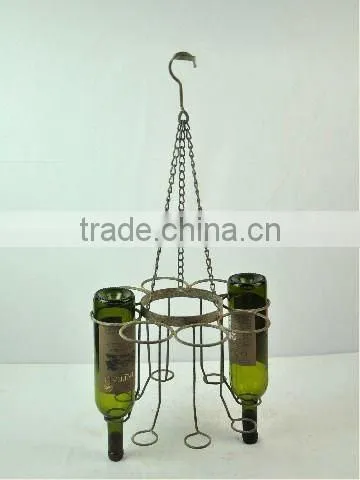 120161MO Eight bottles metal hanging wine rack wine holder