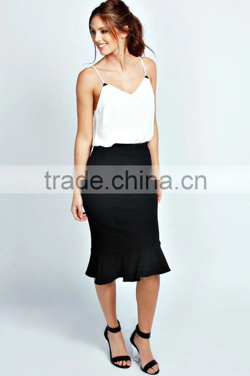 pictures fashionable skirts, jacquard peplum skirt