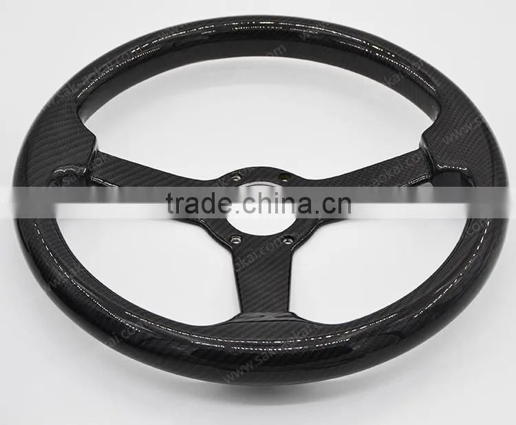Full carbon fiber steering 14 inch real carbon steering wheel