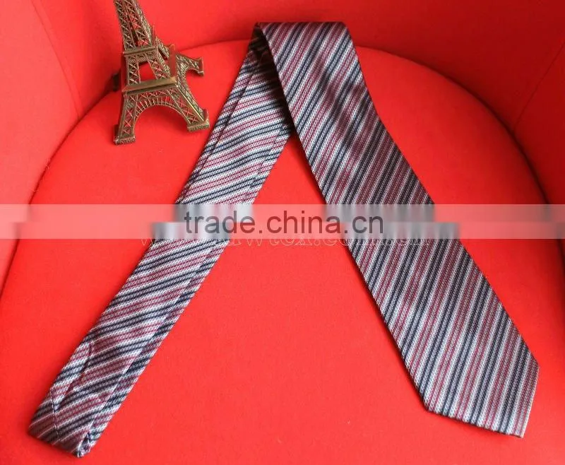 Woven striped silk mens necktie