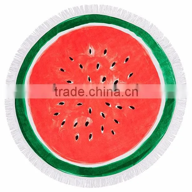Inexpensive custom design Hot sell cotton round beach towel