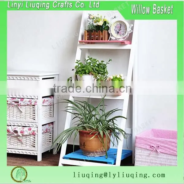 New arrival stylish three tier wood shelf knock down shelf display shelf