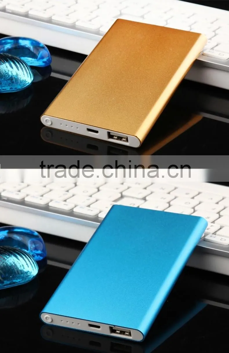 OEM/ODM China factory promotion gift lithium polymer super slim power bank 6000mah 4000mah 2.98usd one set