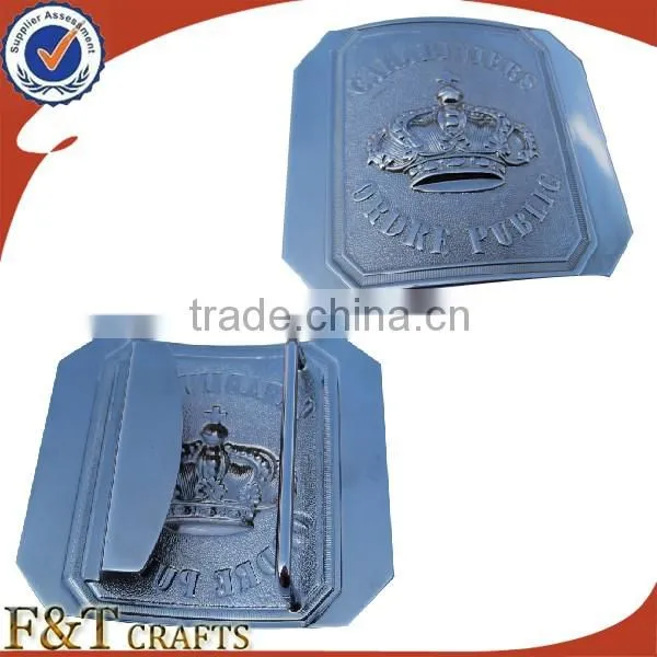 Zinc alloy antique tin 3D logo men belt buckle for own your desgin
