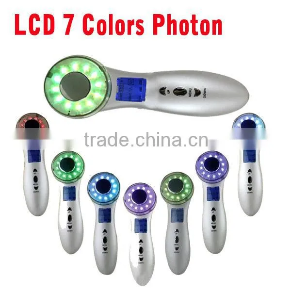 3MHz Ultrasonic Light Therapy 7 Color Light Photon Skin Rejuvenation Lightening LED Treatment System