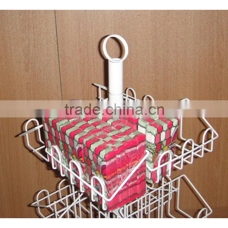 counter top spinning tissue display rack from china factory