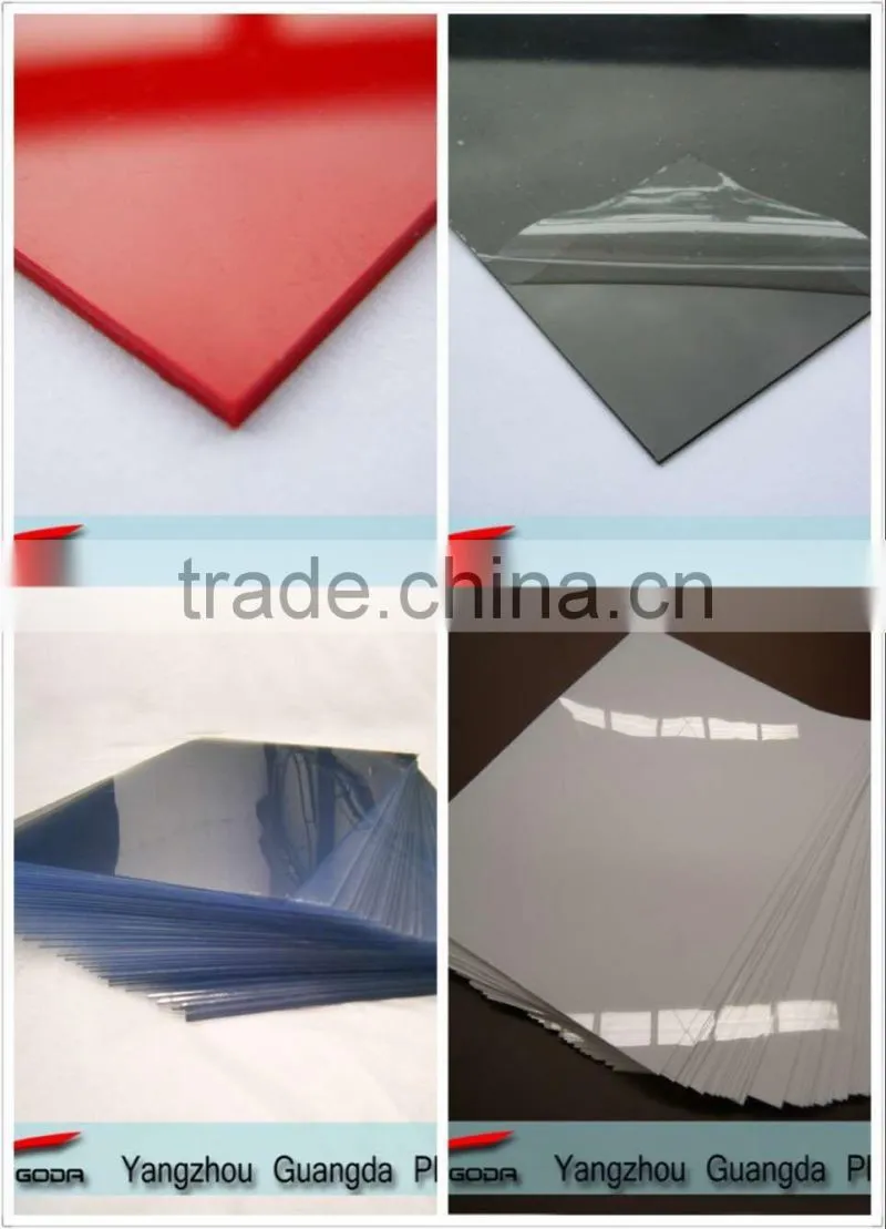 3mm thick transparent rigid pvc sheet ,pvc transparent plastic panel for bending