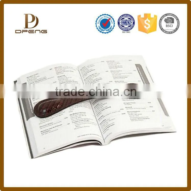 2015 Wholesale Custom factory leather bookmarks for books