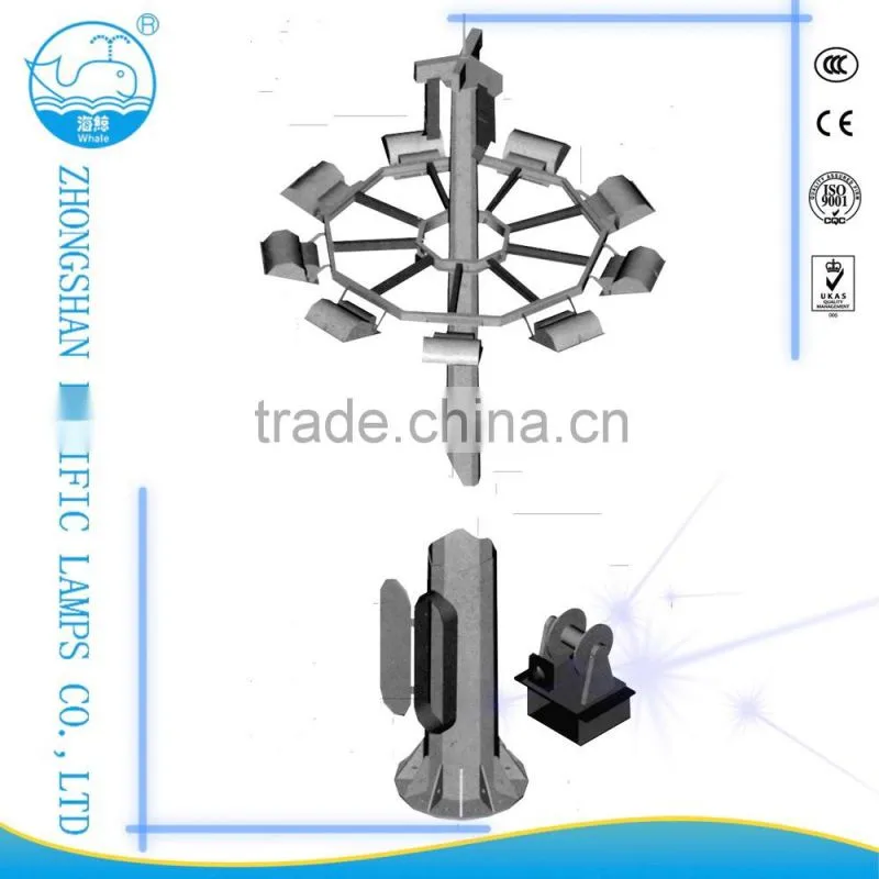IP65 220V 2000W high pole light led street light Q235 hot-dip galvanized then powder coating from factory