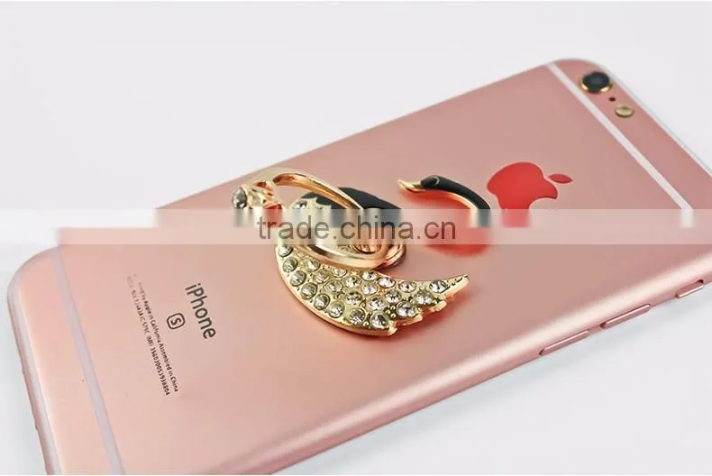 Samco Luxury Updated Re-Usable Metal Stainless Phone & Tablet Anti Drop Ring Stand Holder with Diamonds for Any Smartphones
