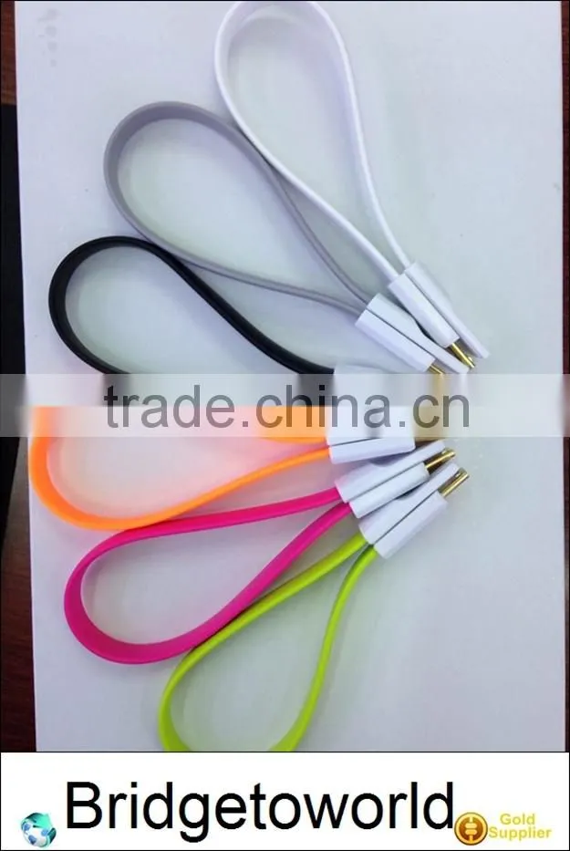 Flat cable magnetic usb cable micro usb cable for Samsung S3 S4 Note 2