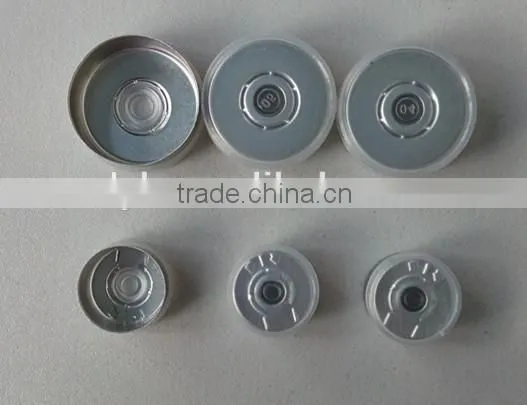 20mm Tear Flip Off cap Transparent color