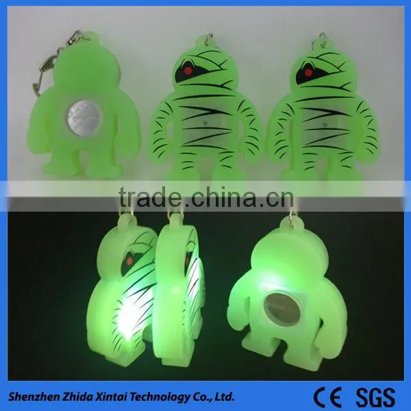 boys silicone luxury keychain with led light