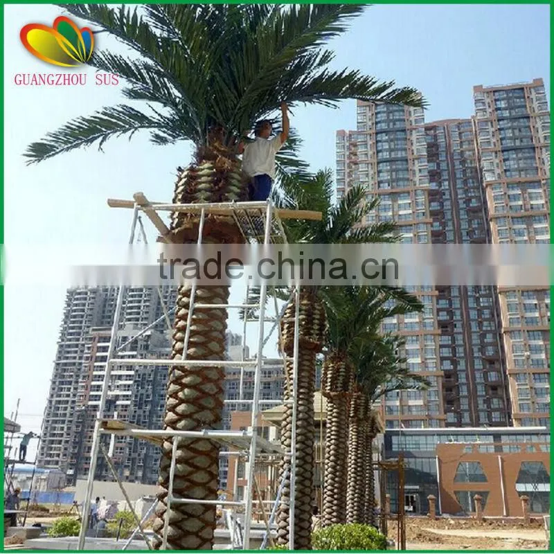 Top quality artificial palm tree fiberglass artificial date palm tree