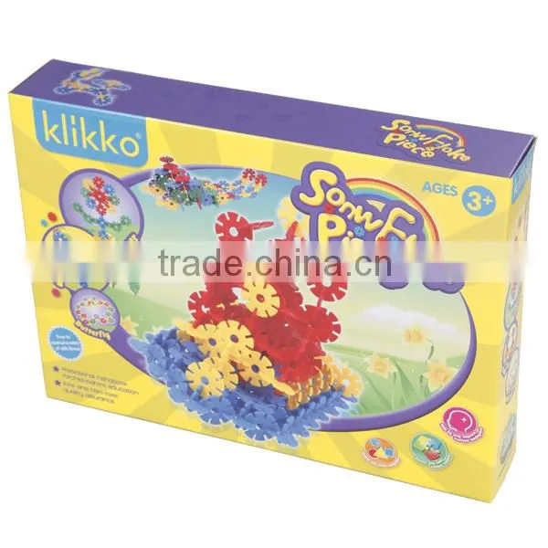 2015 high quality kids top selling educational snowflake bricks toy