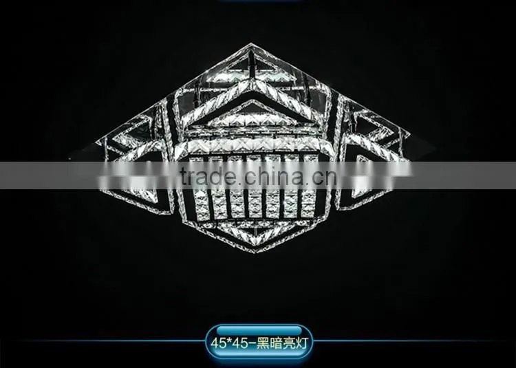 Square Stainless Steel Crystal Ceiling Light SMD5730 220V Crystal Ceiling Decoration Light
